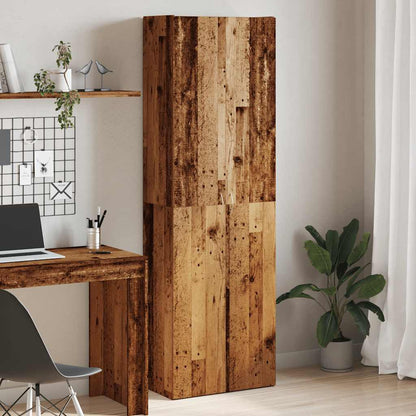 Highboard Altholz-Optik 60x32x190 cm Holzwerkstoff