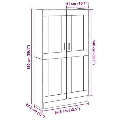 Highboard Altholz-Optik 82,5x30,5x150 cm Holzwerkstoff