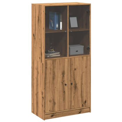 Highboard mit Türen Artisan-Eiche 68x37x142 cm Holzwerkstoff