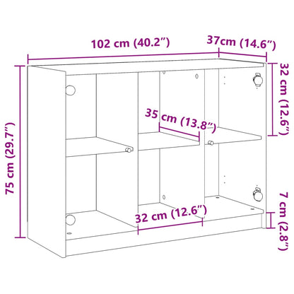 Sideboard Altholz-Optik 102x37x75,5 cm Holzwerkstoff