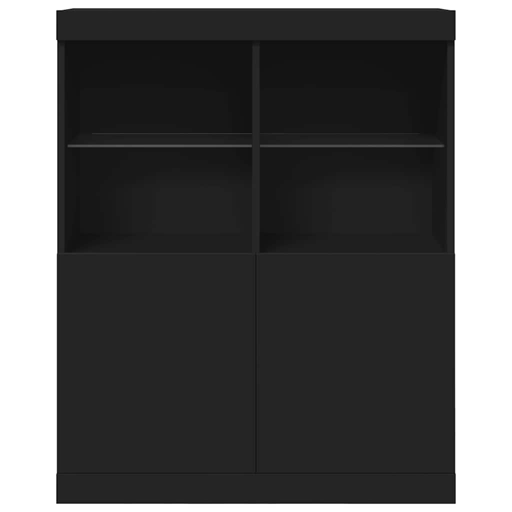 Sideboard Schwarz 81x37x100 cm Holzwerkstoff