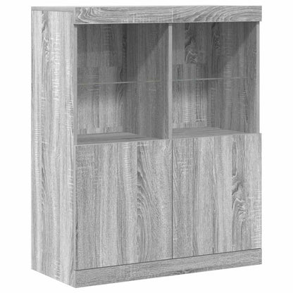 Sideboard Grau Sonoma 81x37x100 cm Holzwerkstoff