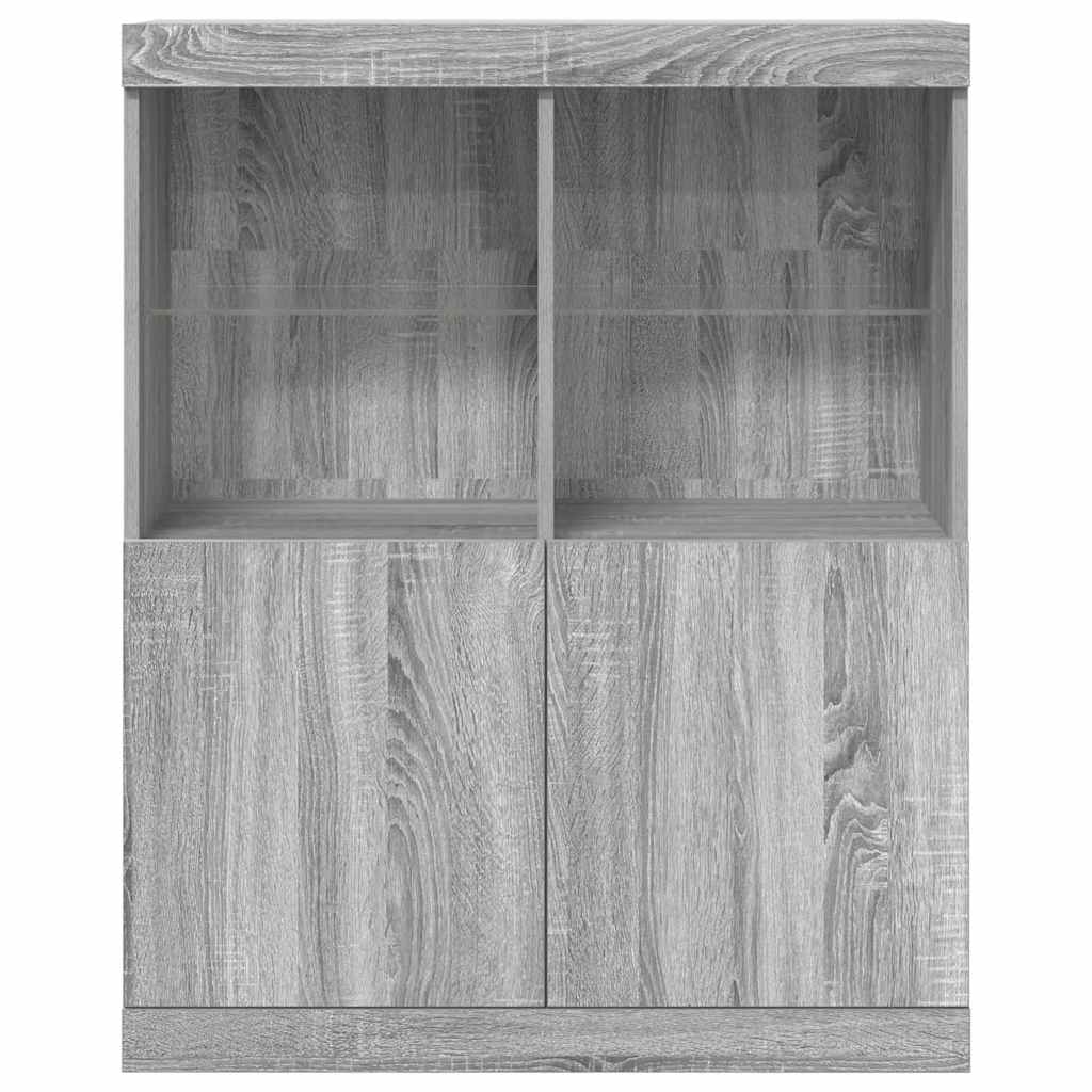 Sideboard Grau Sonoma 81x37x100 cm Holzwerkstoff