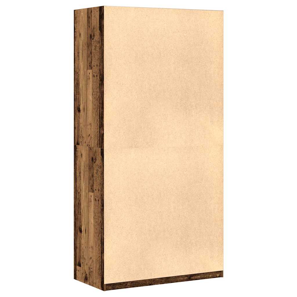 Kleiderschrank Altholz-Optik 100x50x200 cm Holzwerkstoff