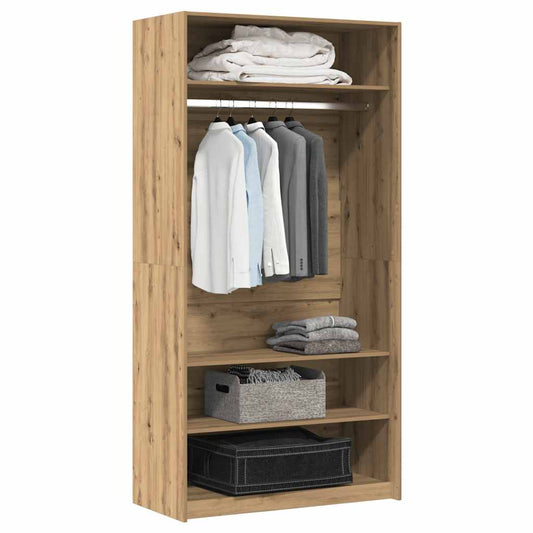 Kleiderschrank Artisan-Eiche 100x50x200 cm Holzwerkstoff