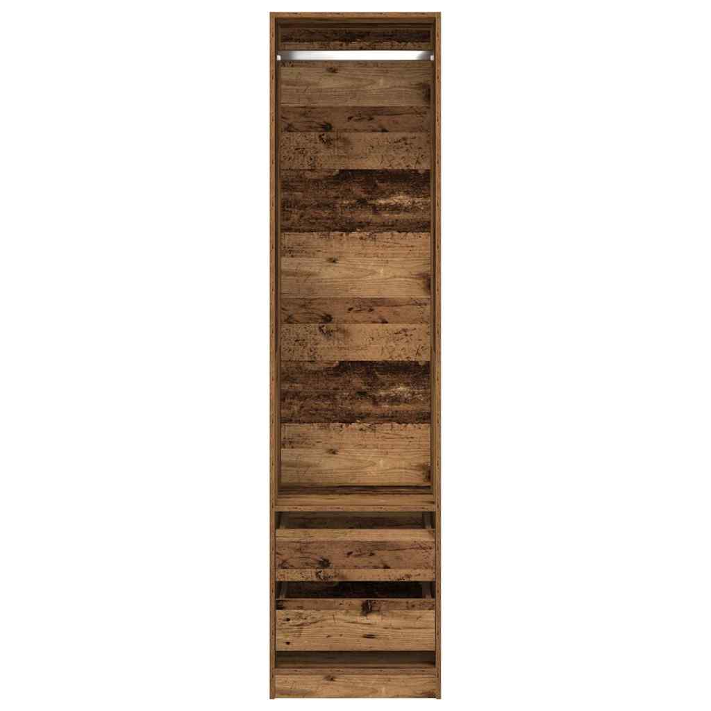 Kleiderschrank Altholz-Optik 50x50x200 cm Holzwerkstoff