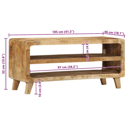 TV-Schrank 105x46x32 cm Raues Massivholz Mango