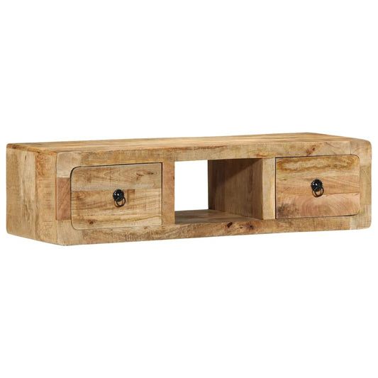 TV-Wandschrank 100x32x25 cm Raues Massivholz Mango