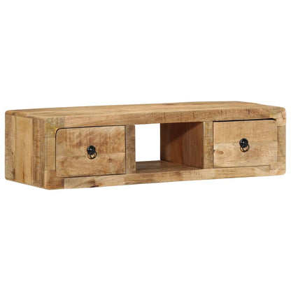 TV-Wandschrank 100x32x25 cm Raues Massivholz Mango