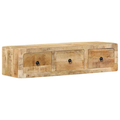 TV-Wandschrank 100x32x25 cm Raues Massivholz Mango