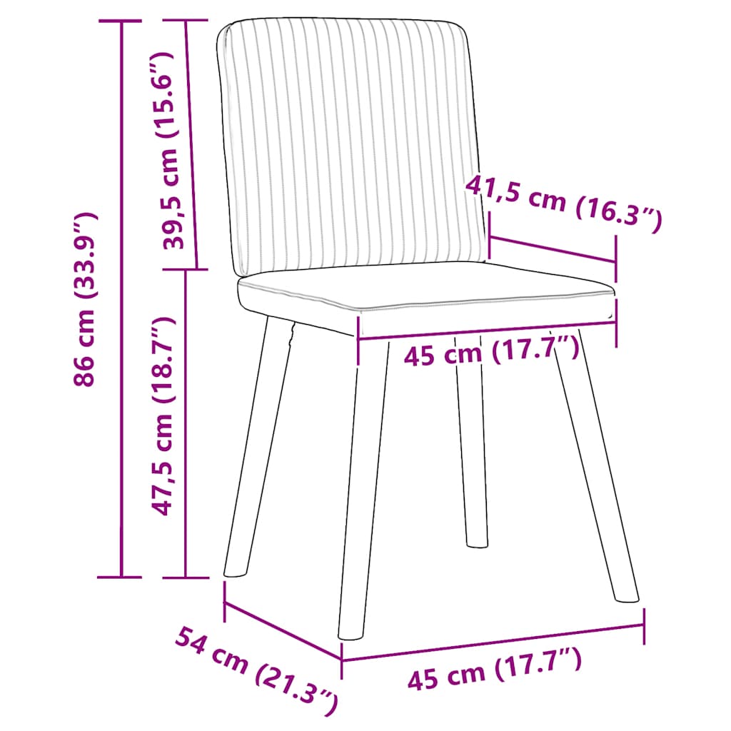 Esszimmerstühle 2 Stk. Creme Stoff