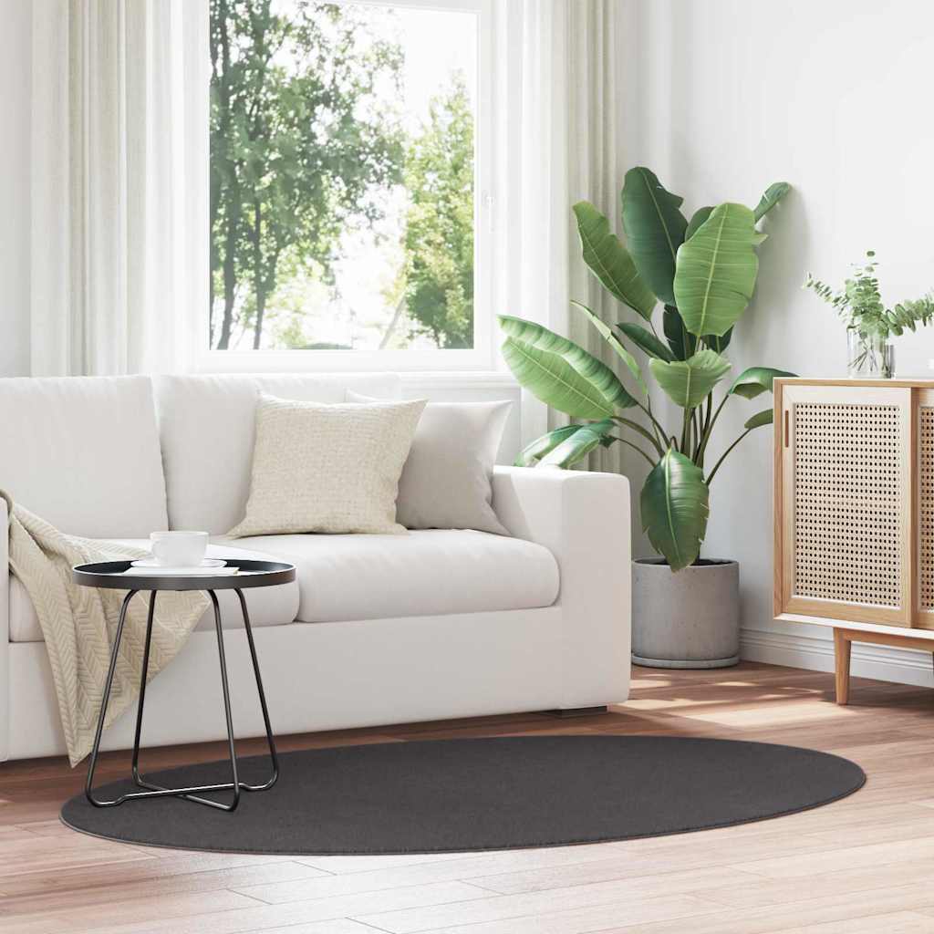 Teppich HUARTE Anthrazit 100 x 200 cm 100 %Polyester