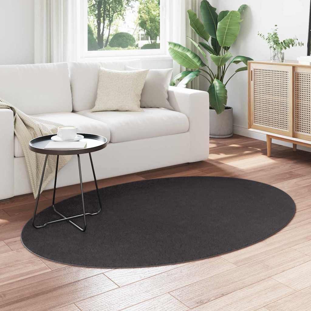 Teppich HUARTE Anthrazit 170 x 120 cm 100 %Polyester