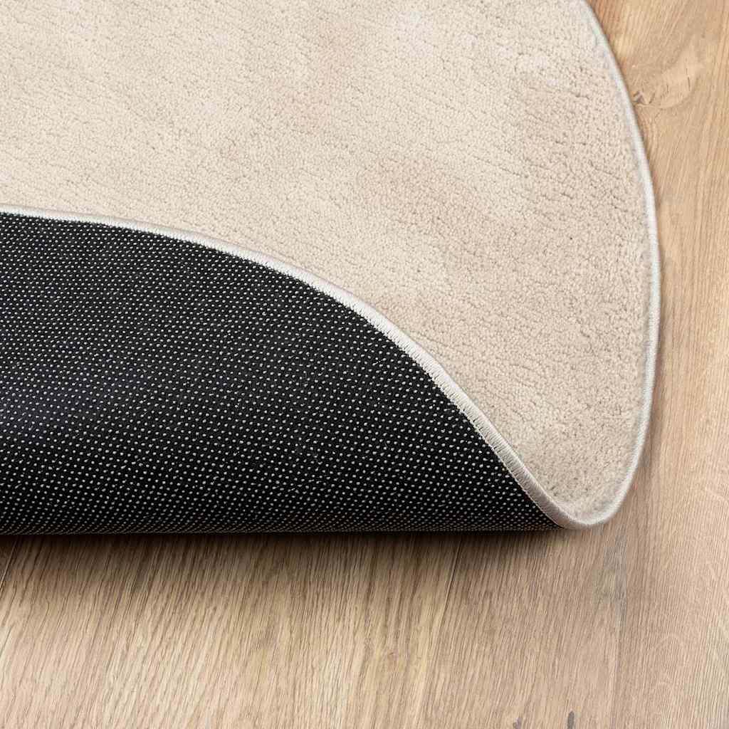 Bereichsteppiche Oval HUARTE Beige 140 x 200 cm 100 %Polyester