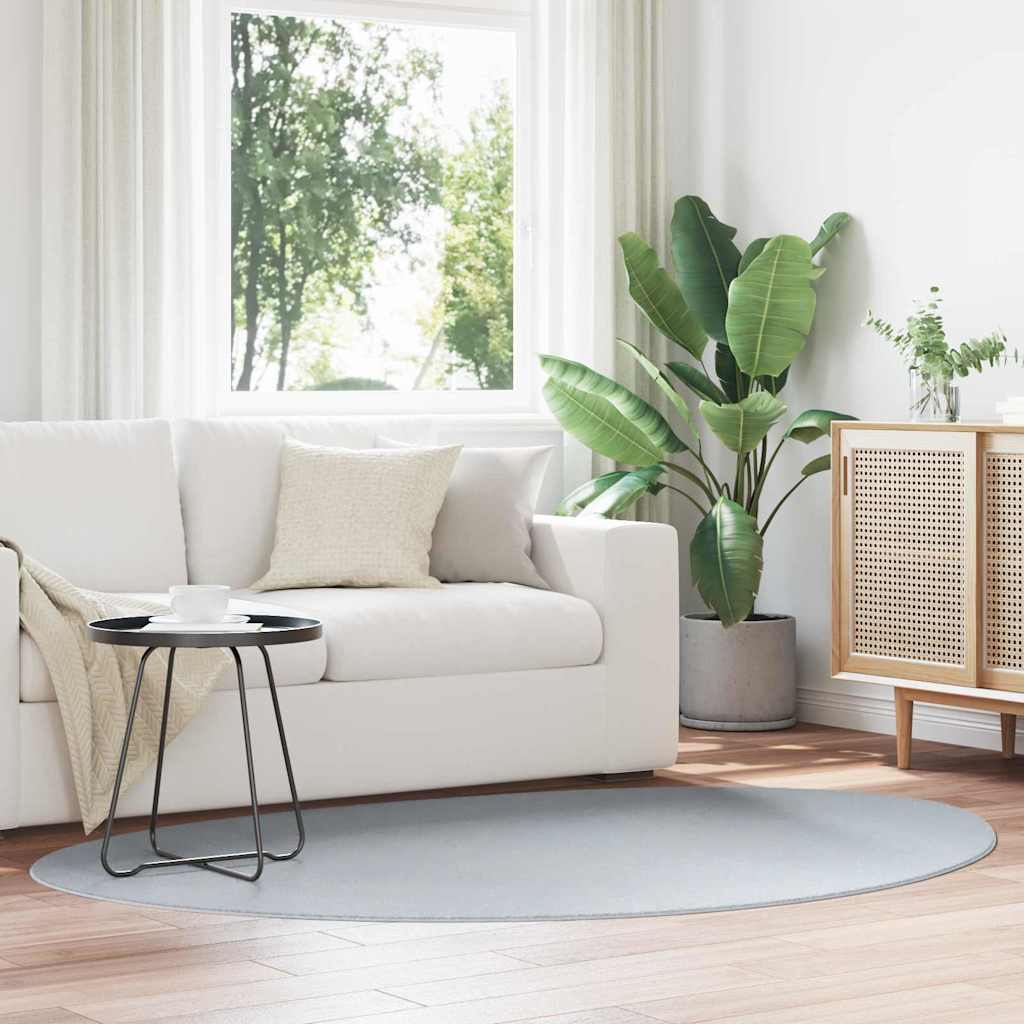 Teppich HUARTE Grau 140 x 200 cm Polyester