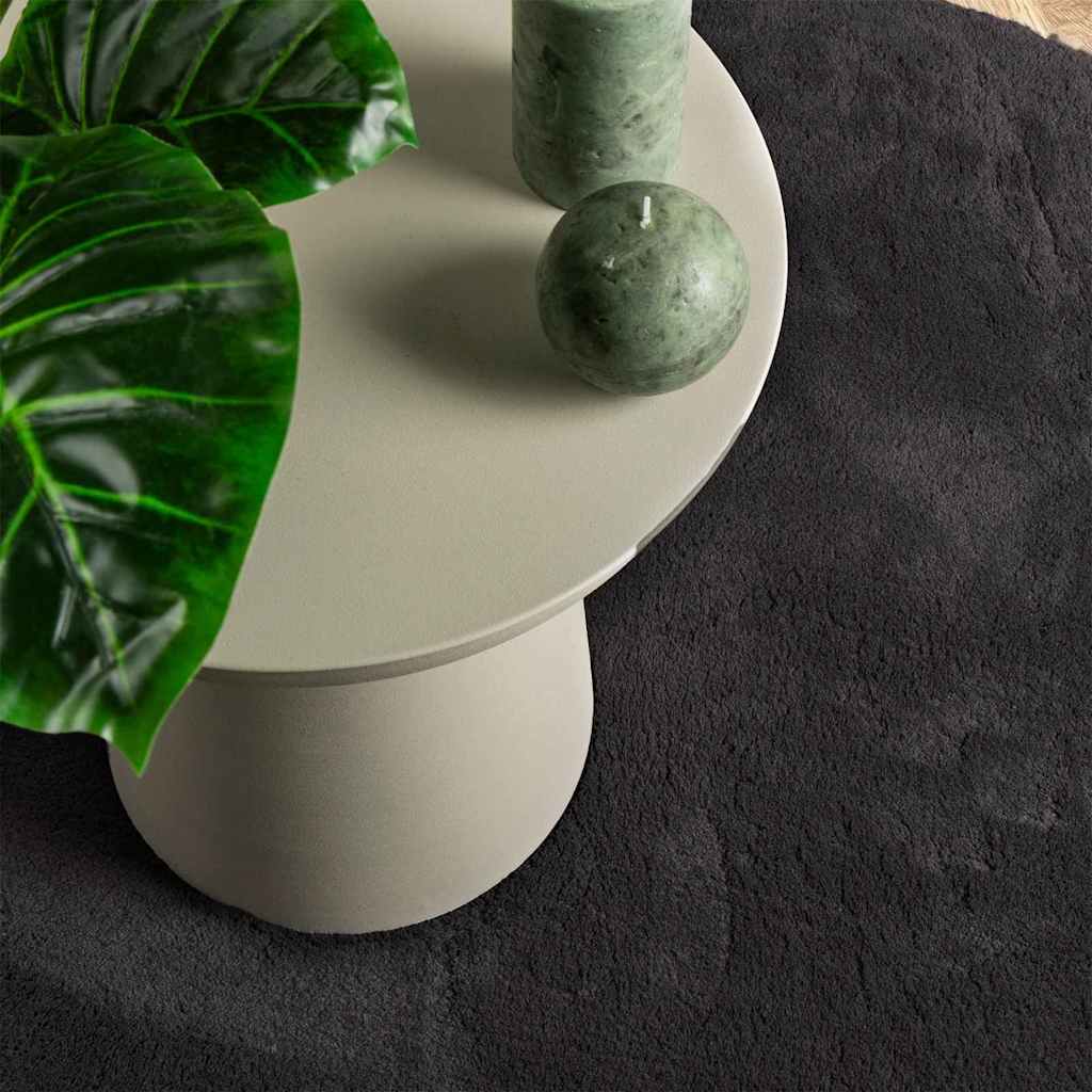 Teppich HUARTE Schwarz 100 x 200 cm Polyester