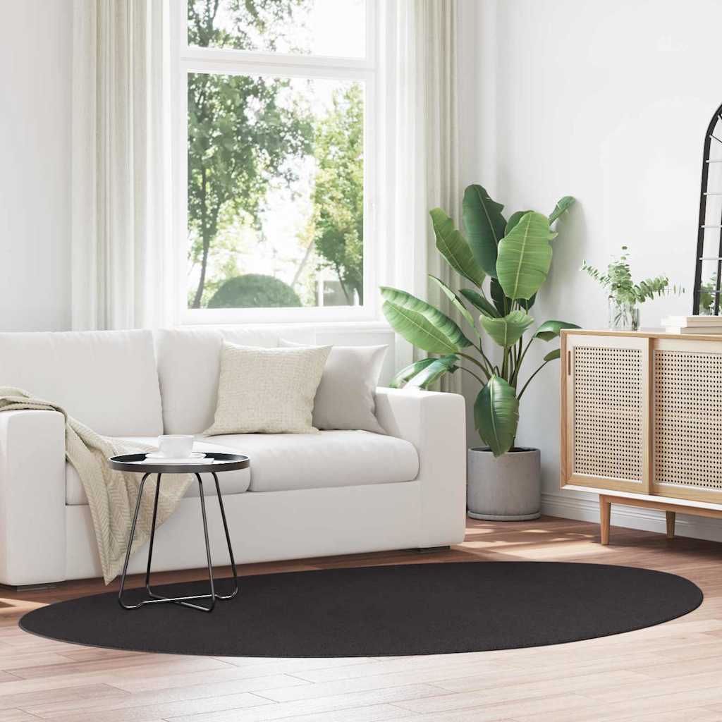 Teppich HUARTE Schwarz 160 x 230 cm Polyester