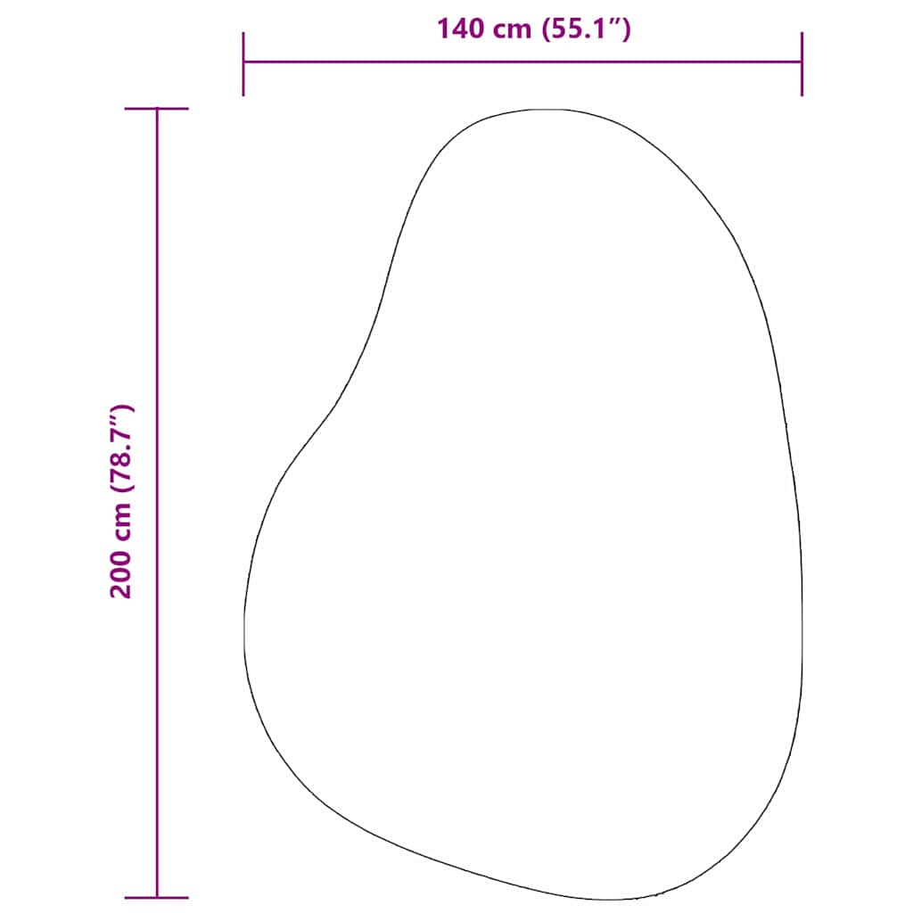 Teppich HUARTE Anthrazit 140 x 200 cm Polyester