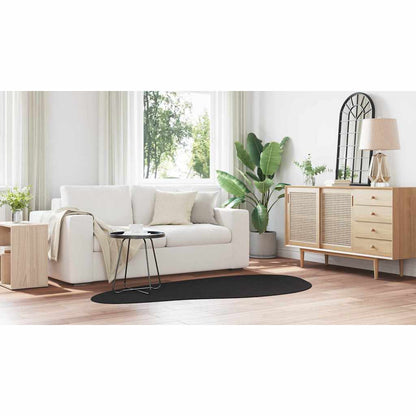 Teppich HUARTE Schwarz 100 x 200 cm Polyester