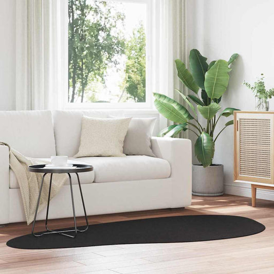 Teppich HUARTE Schwarz 100 x 200 cm Polyester