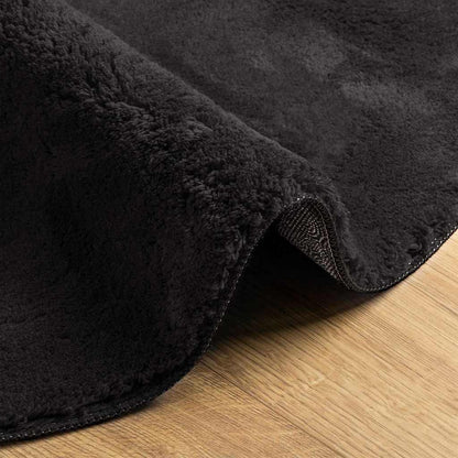 Teppich HUARTE Schwarz 120 x 170 cm Polyester