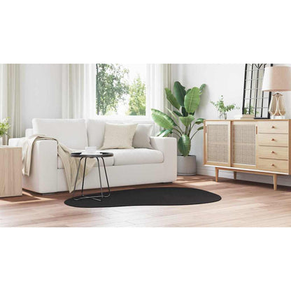 Teppich HUARTE Schwarz 120 x 170 cm Polyester