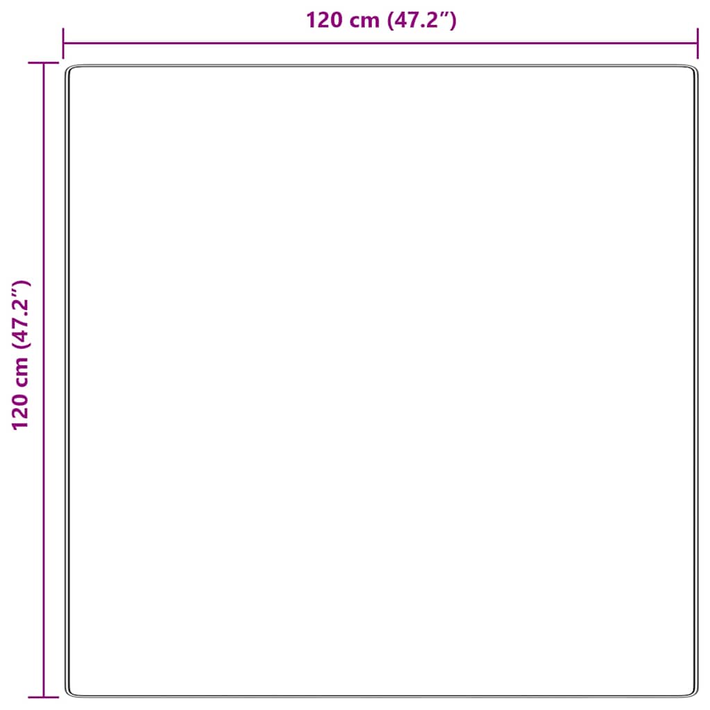 Anti-Rutsch Shaggy Teppich Dunkelgrau 120 x 120 cm PP