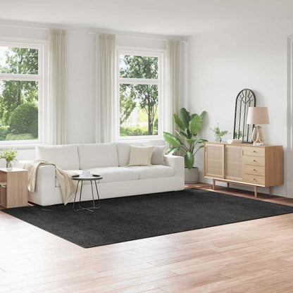 Anti-Rutsch Shaggy Teppich Dunkelgrau 240 x 340 cm PP