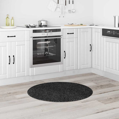 Anti-Rutsch Shaggy Teppich Dunkelgrau 90 x 90 cm PP