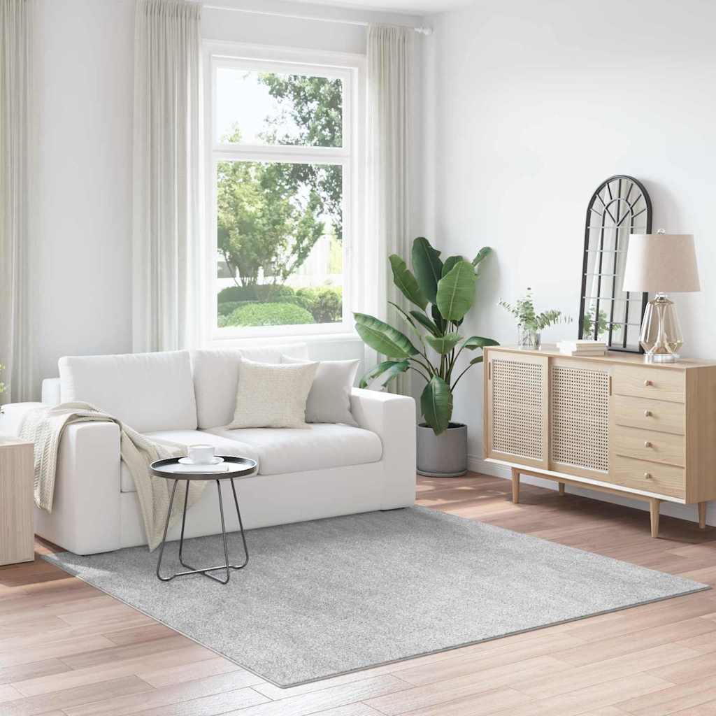 Anti-Rutsch Shaggy Teppich Grau 200 x 200 cm PP