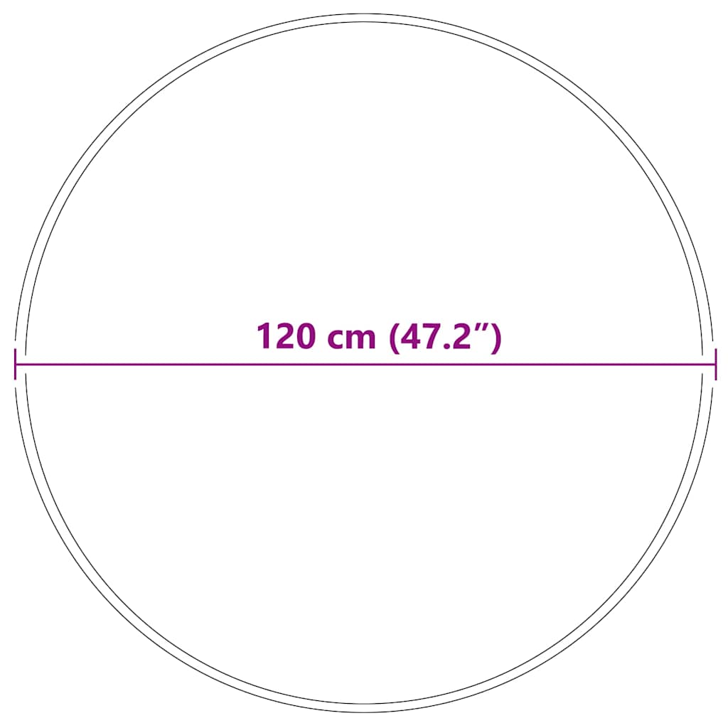 Anti-Rutsch Shaggy Teppich Grau 120 x 120 cm PP