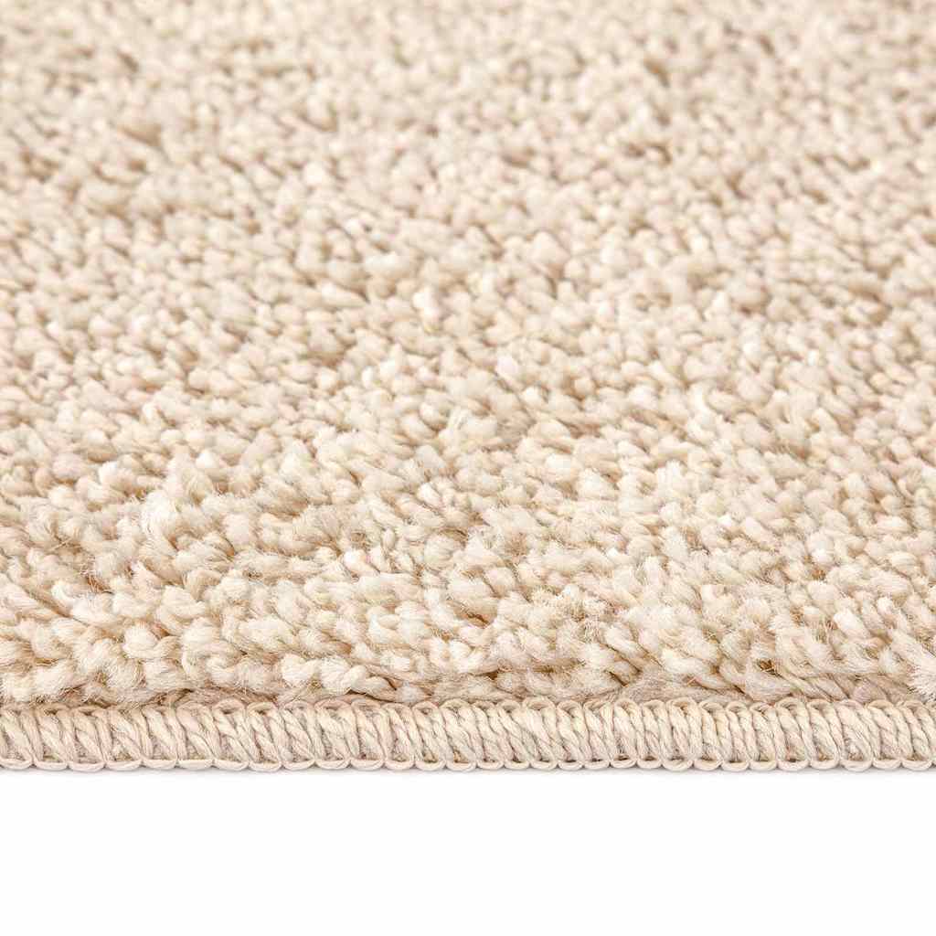 Anti-Rutsch Shaggy Teppich Creme 120 x 120 cm PP