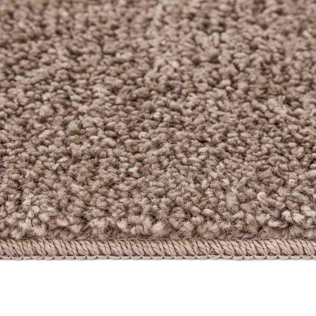 Anti-Rutsch Shaggy Teppich Braun 120 x 120 cm PP