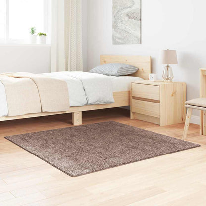 Anti-Rutsch Shaggy Teppich Braun 120 x 120 cm PP