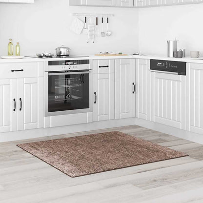 Anti-Rutsch Shaggy Teppich Braun 120 x 120 cm PP