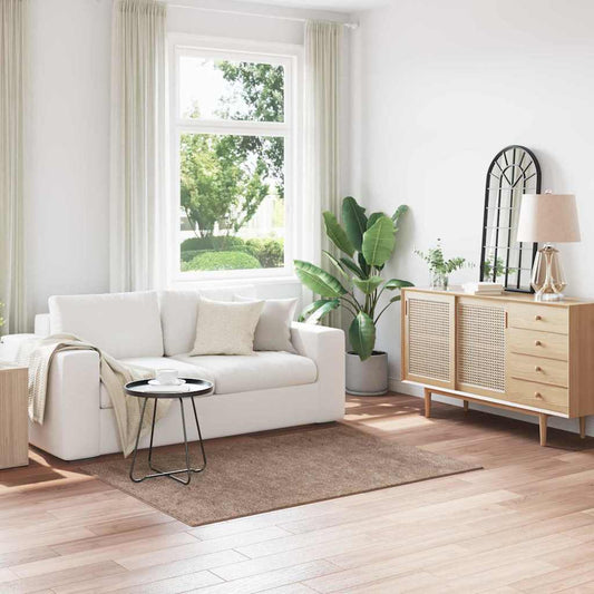 Anti-Rutsch Shaggy Teppich Braun 120 x 170 cm PP