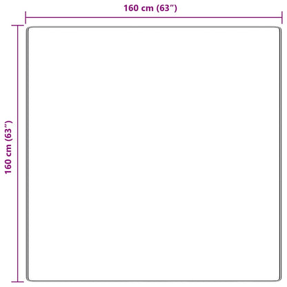 Anti-Rutsch Shaggy Teppich Braun 160 x 160 cm PP