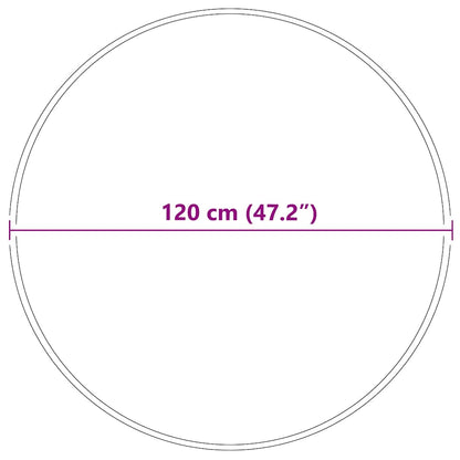 Anti-Rutsch Shaggy Teppich Braun 120 x 120 cm PP