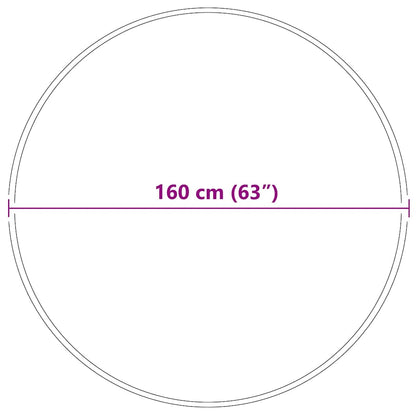 Anti-Rutsch Shaggy Teppich Braun 160 x 160 cm PP