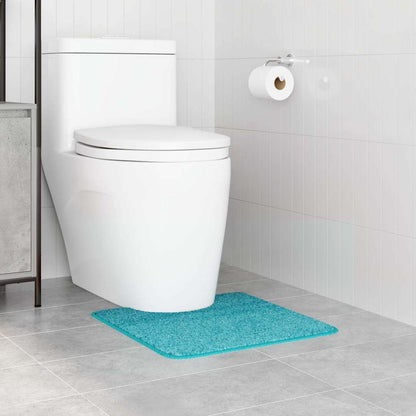 Rutschfeste Badematte mit Toilettenausschnitt Türkis 50 x 50 cm
