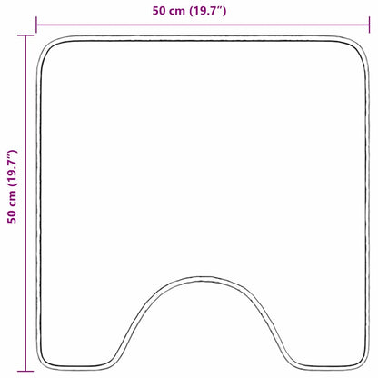 Rutschfeste Badematte mit Toilettenausschnitt Orange 50 x 50 cm