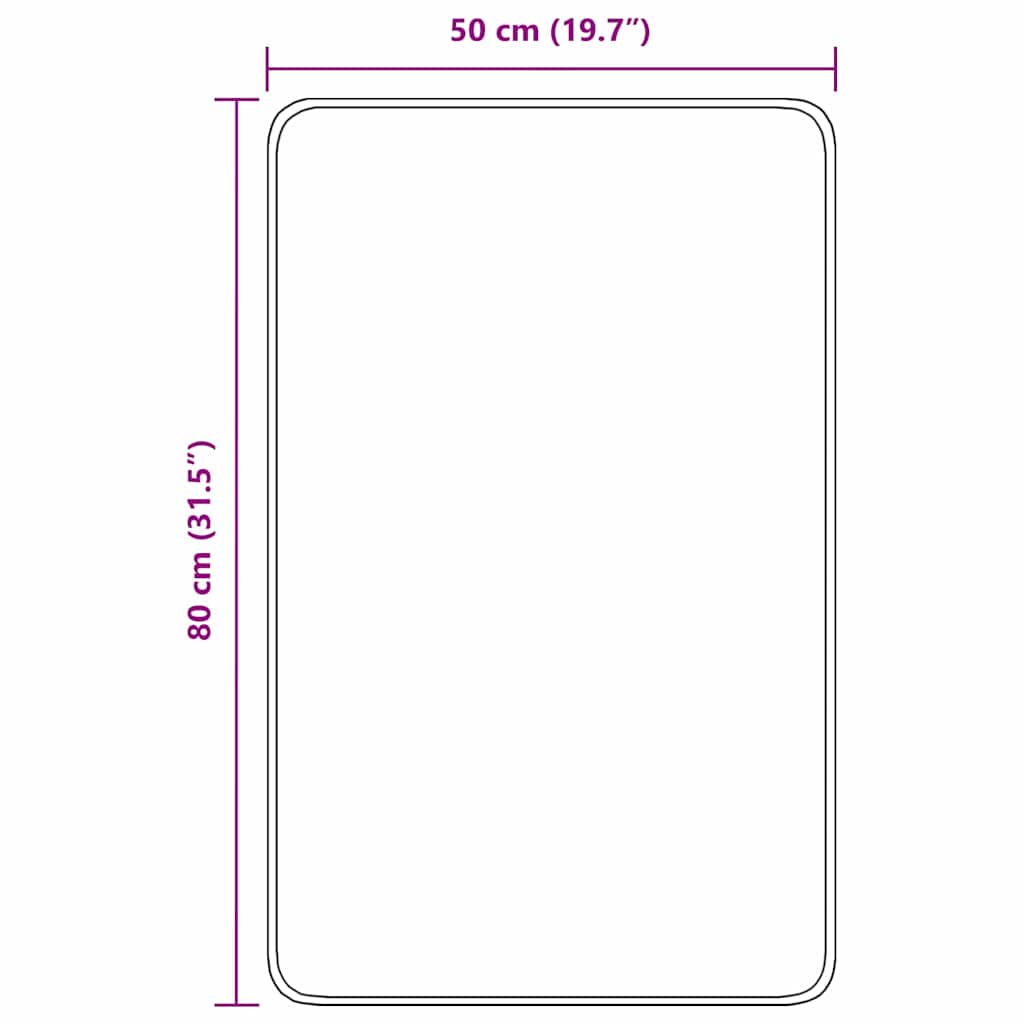 Rutschfeste Badmatte Grau 50 x 80 cm PP