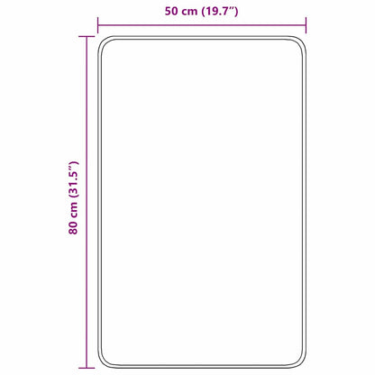 Rutschfeste Badmatte Rot 50 x 80 cm PP