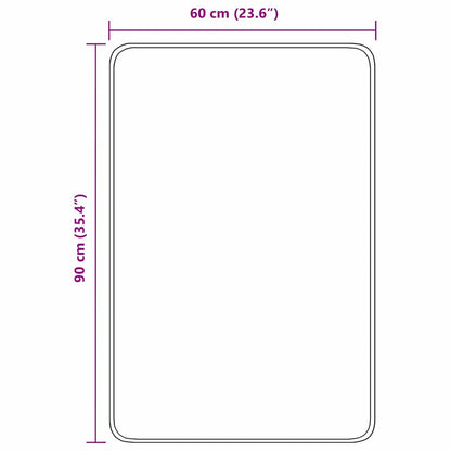 Rutschfeste Badmatte Rot 60 x 90 cm PP
