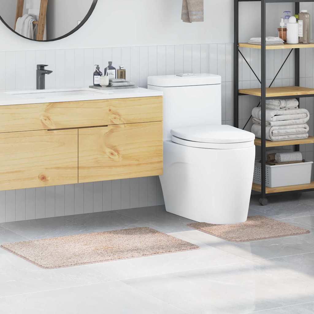 Anti-Rutsch Badematten-Set 2 pcs Creme PP