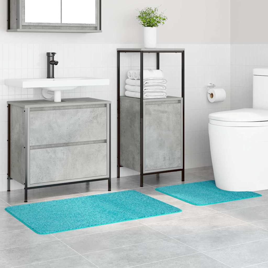 Anti-Rutsch Badematten-Set 2 pcs Türkis PP