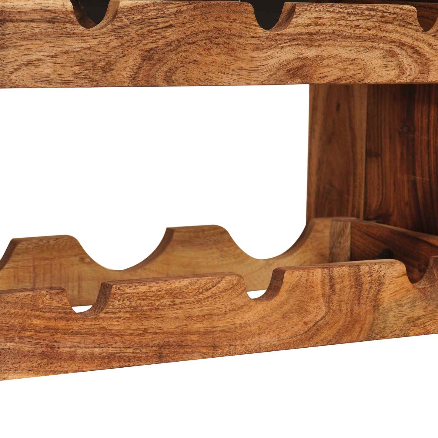 Weinregal Braun 100 x 45 x 33 cm Massivholz Akazie