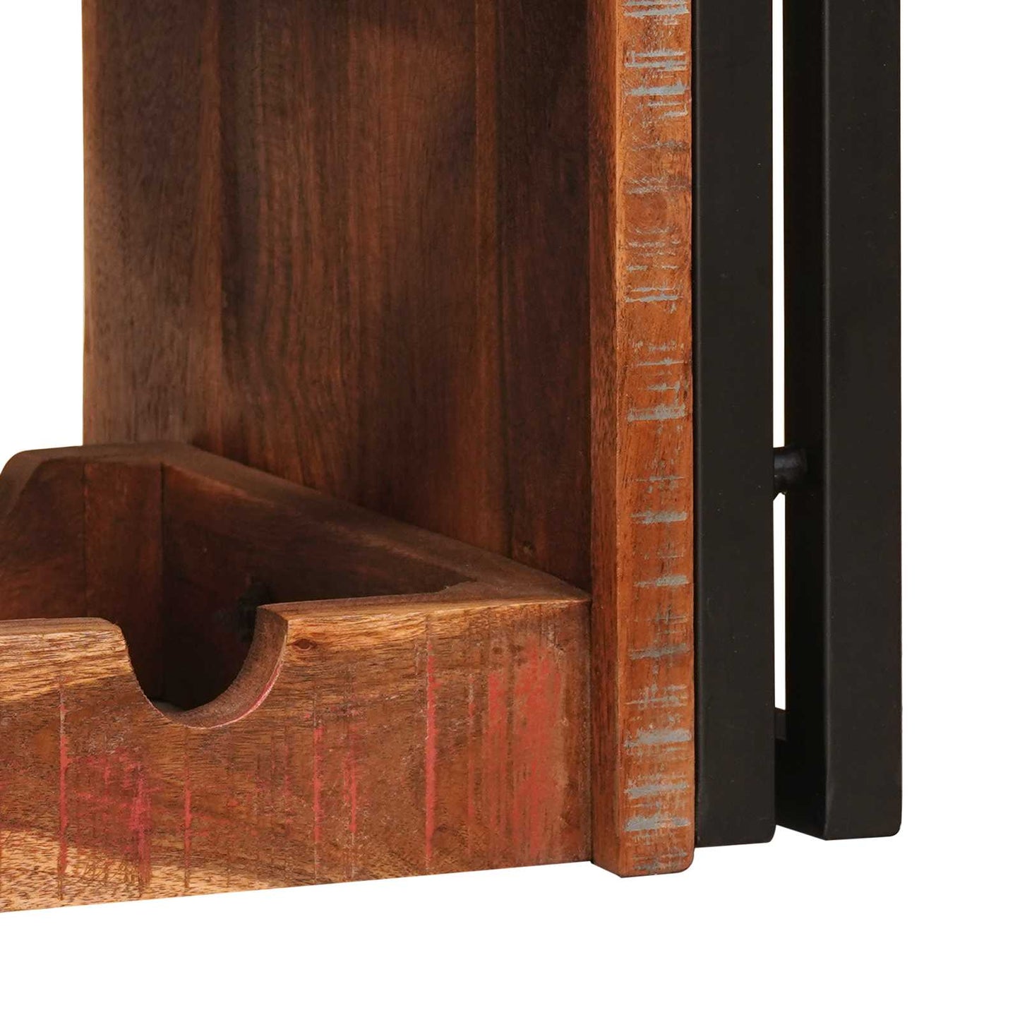 Weinregal Braun 100 x 45 x 33 cm Massives Altholz