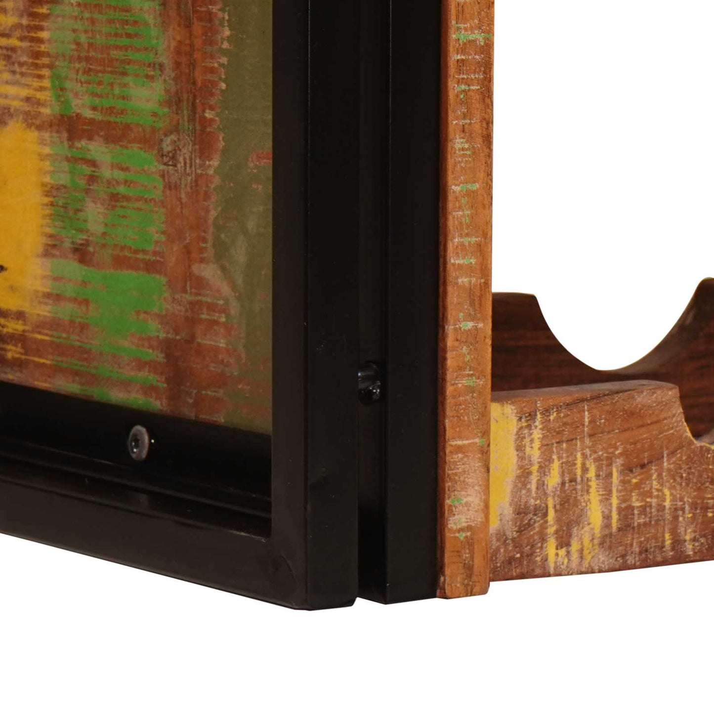 Weinregal Braun 100 x 45 x 33 cm Massives Altholz