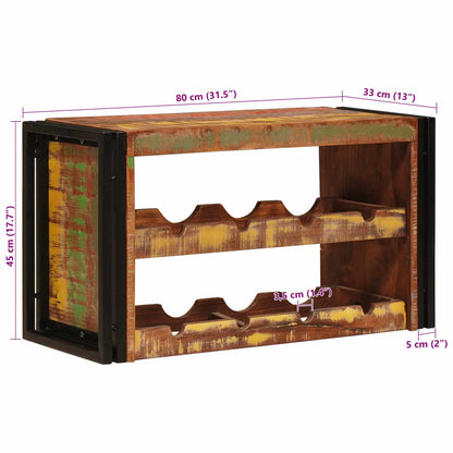 Weinregal Braun 100 x 45 x 33 cm Massives Altholz